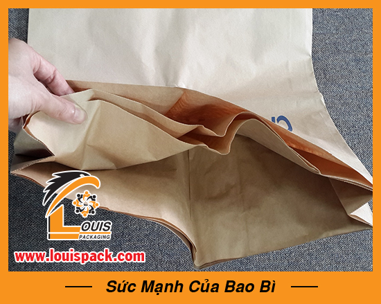 Bao bì giấy kraft đựng 25kg bột mì