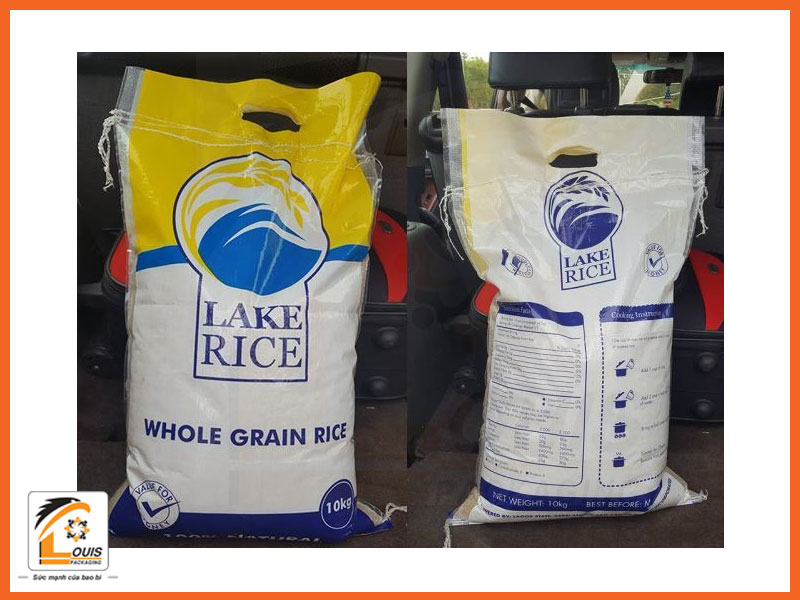 Bao gạo 10kg đục lỗ quai xách