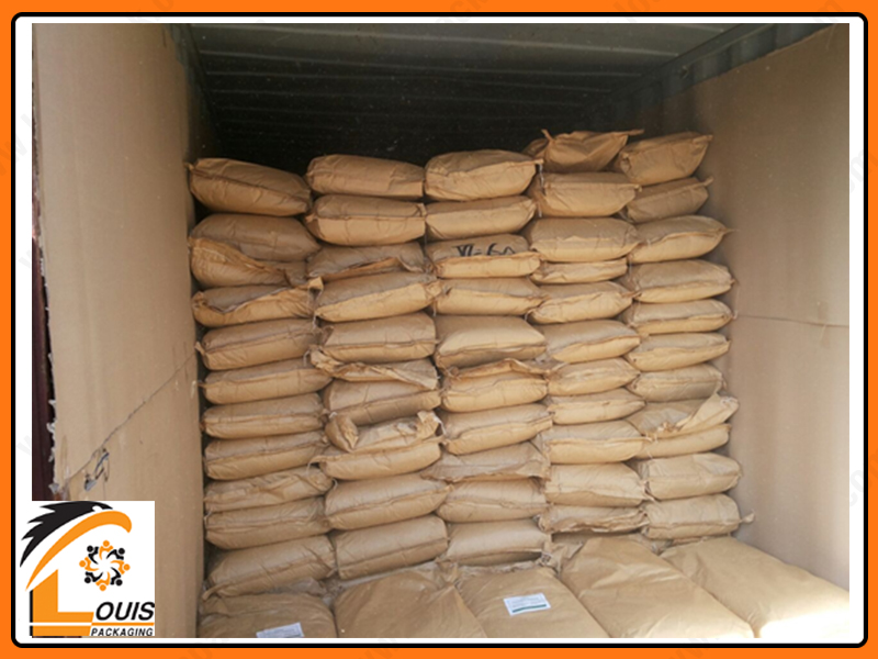 Bao bì giấy kraft thường được may nẹp đáy và nẹp miệng