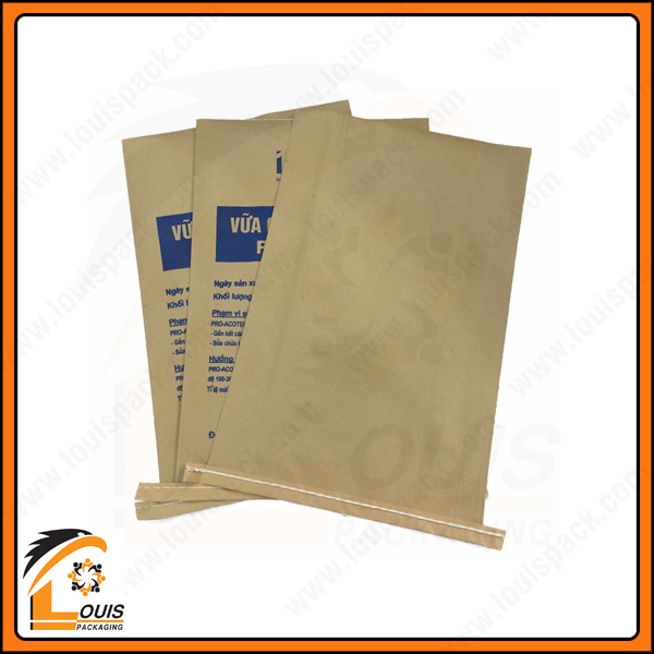 Bao giấy kraft ghép PP dệt là giải pháp bao bì đựng 25 kg vữa được Khách Hàng ưa chuộng